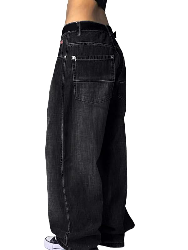 unisex baggy Boyfriends Hip Hop 90s Vintage Baggy Jeans Loose Denim Pants Mid-Low Waist Jeans