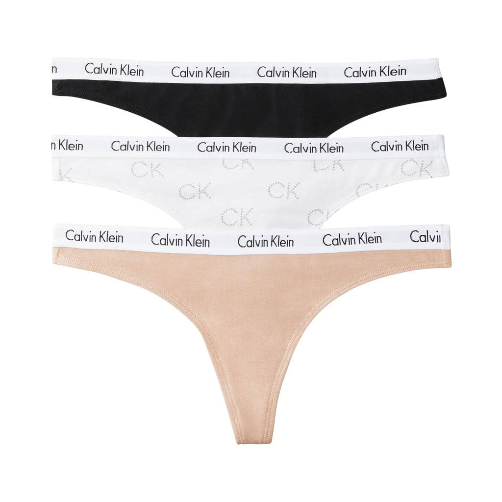 Calvin Klein Women's Cotton Stretch Thong Panties, 3 Pack