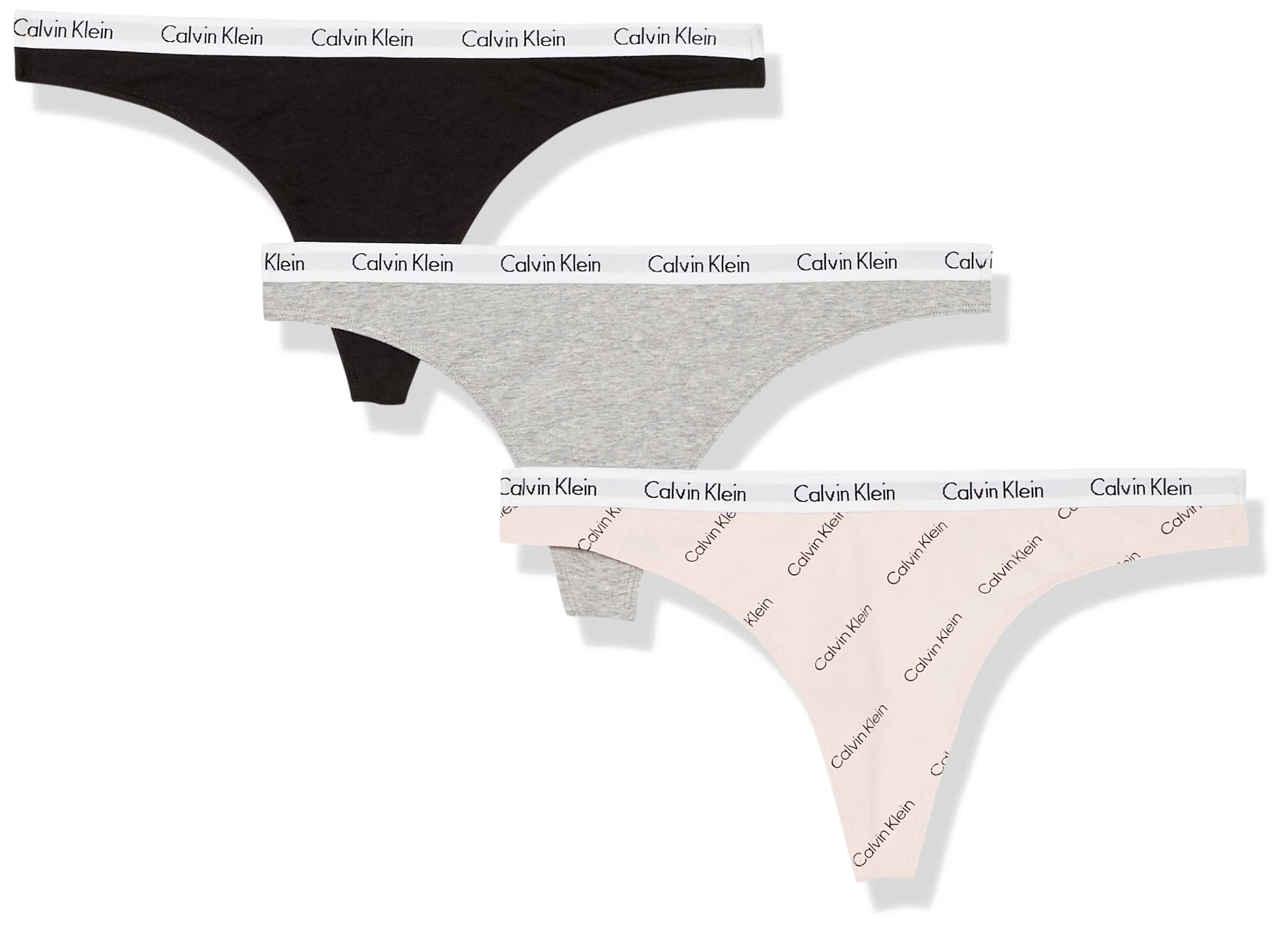 Calvin Klein Women's Cotton Stretch Thong Panties, 3 Pack