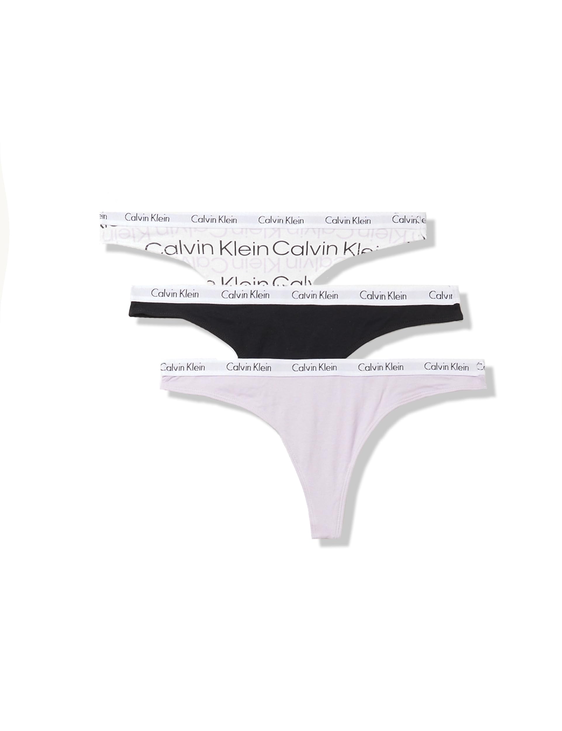 Calvin Klein Women's Cotton Stretch Thong Panties, 3 Pack