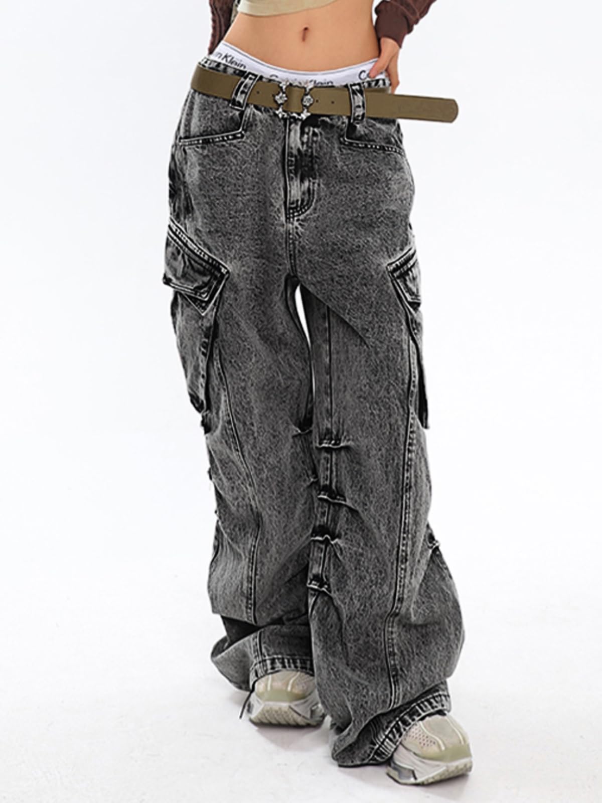 unisex baggy Boyfriends Hip Hop 90s Vintage Baggy Jeans Loose Denim Pants Mid-Low Waist Jeans