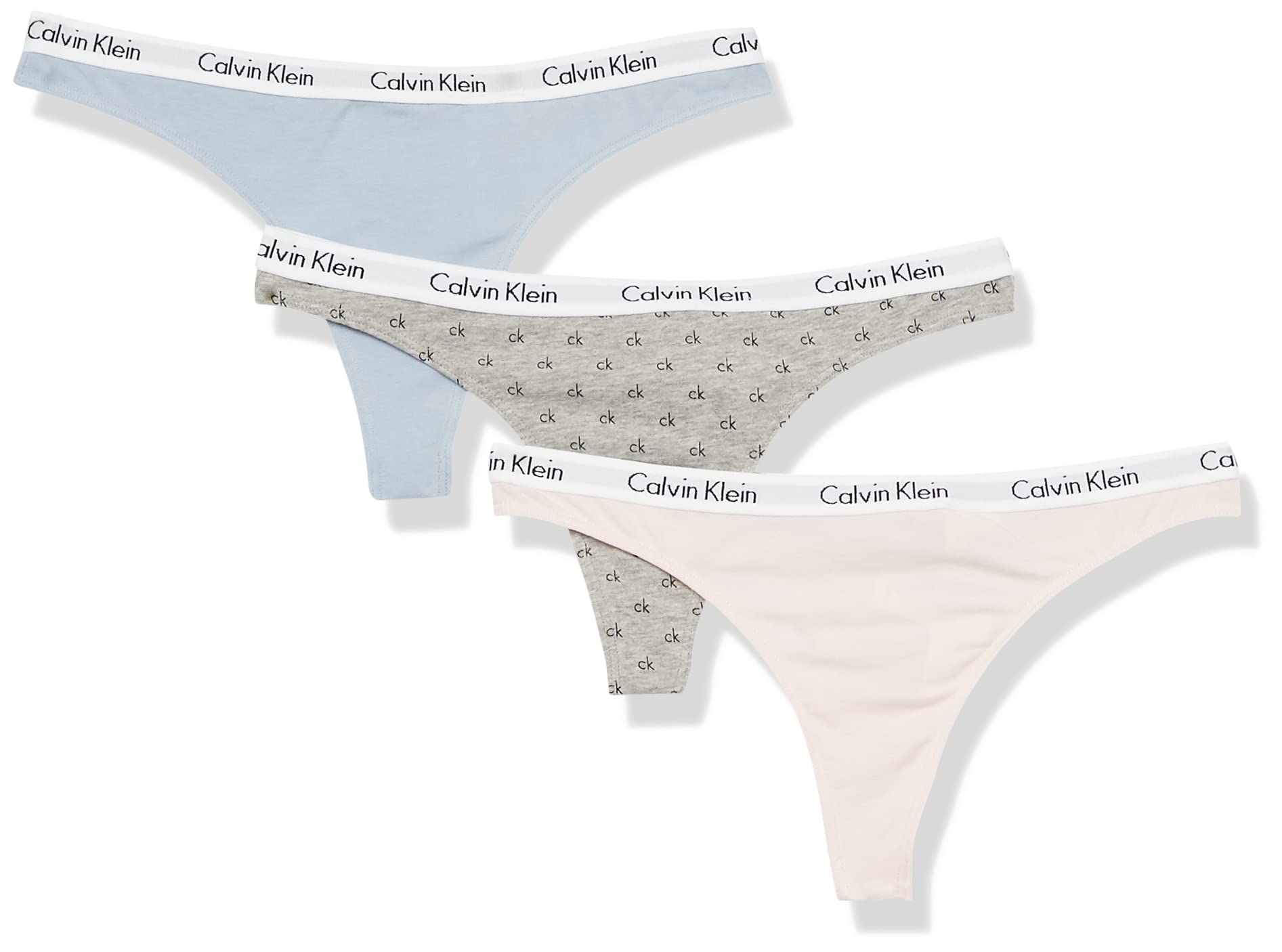 Calvin Klein Women's Cotton Stretch Thong Panties, 3 Pack