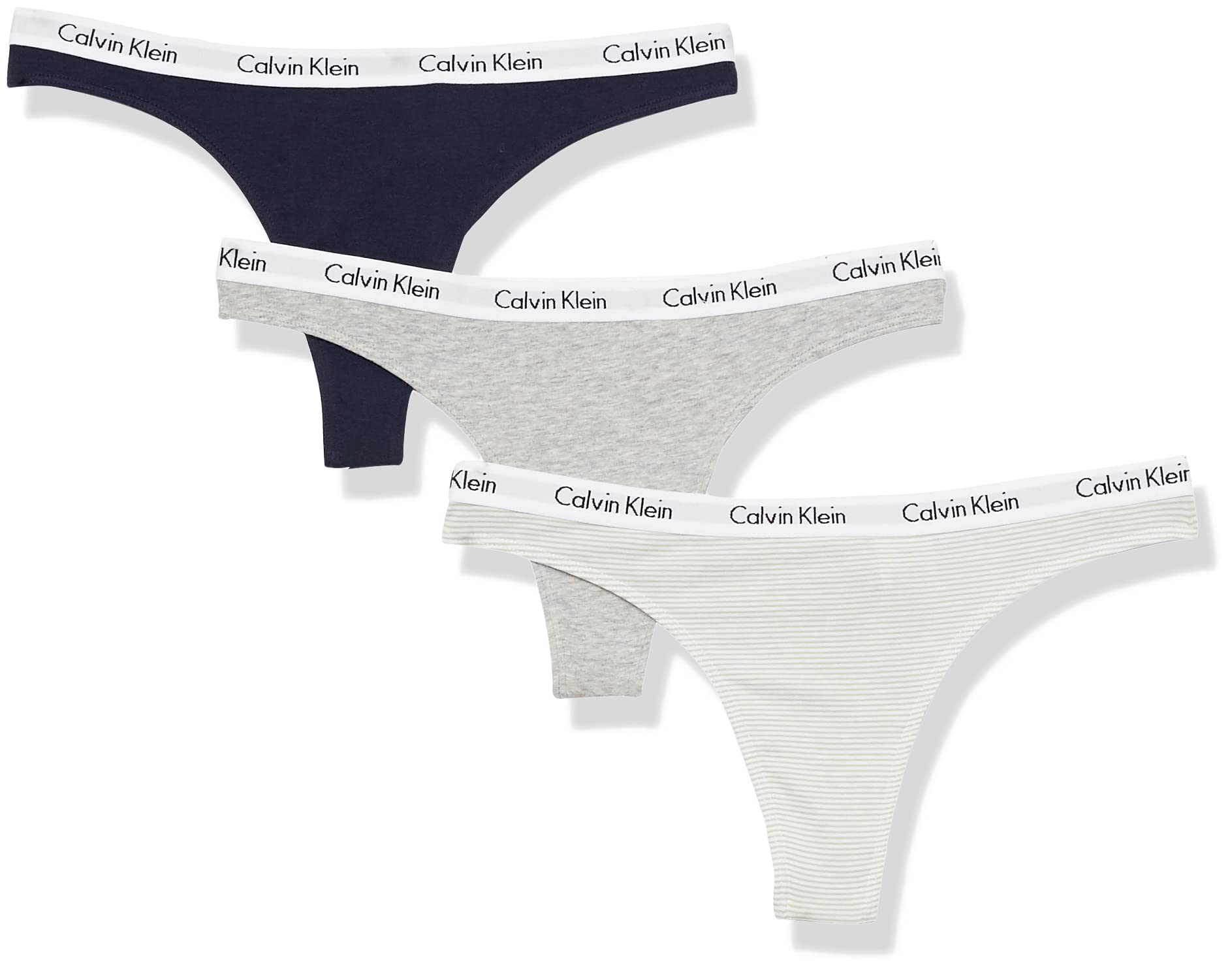 Calvin Klein Women's Cotton Stretch Thong Panties, 3 Pack