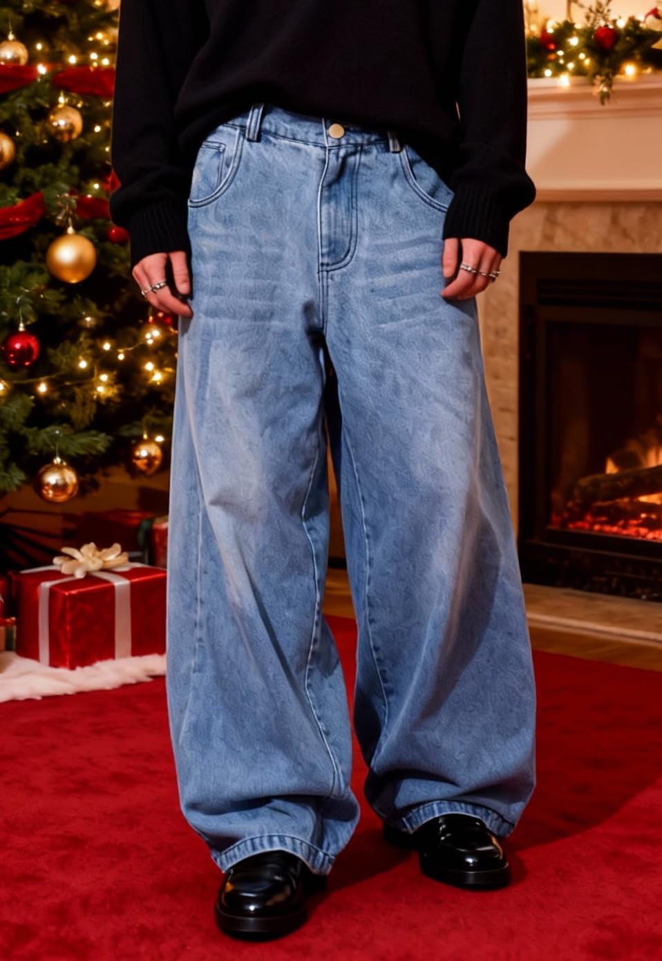 Baggy Jeans Wide Leg Oversized,Y2K Skater Streetwear