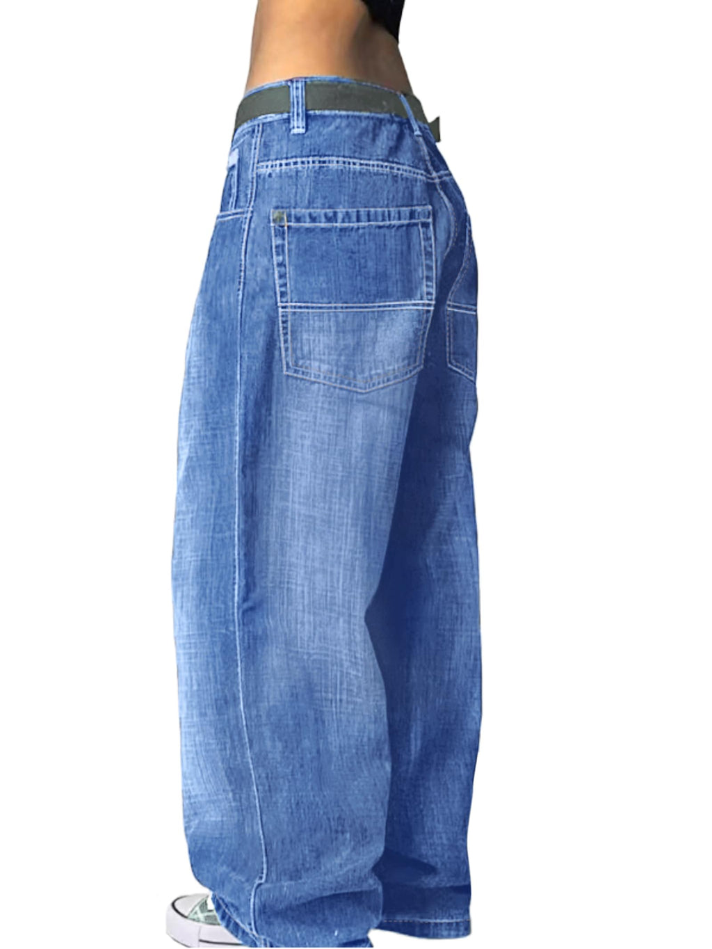 unisex baggy Boyfriends Hip Hop 90s Vintage Baggy Jeans Loose Denim Pants Mid-Low Waist Jeans