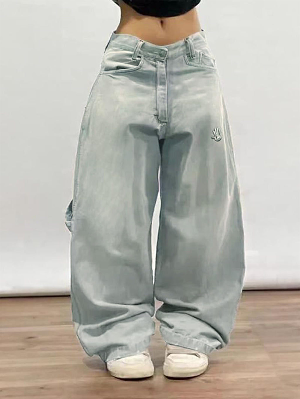 unisex baggy Boyfriends Hip Hop 90s Vintage Baggy Jeans Loose Denim Pants Mid-Low Waist Jeans
