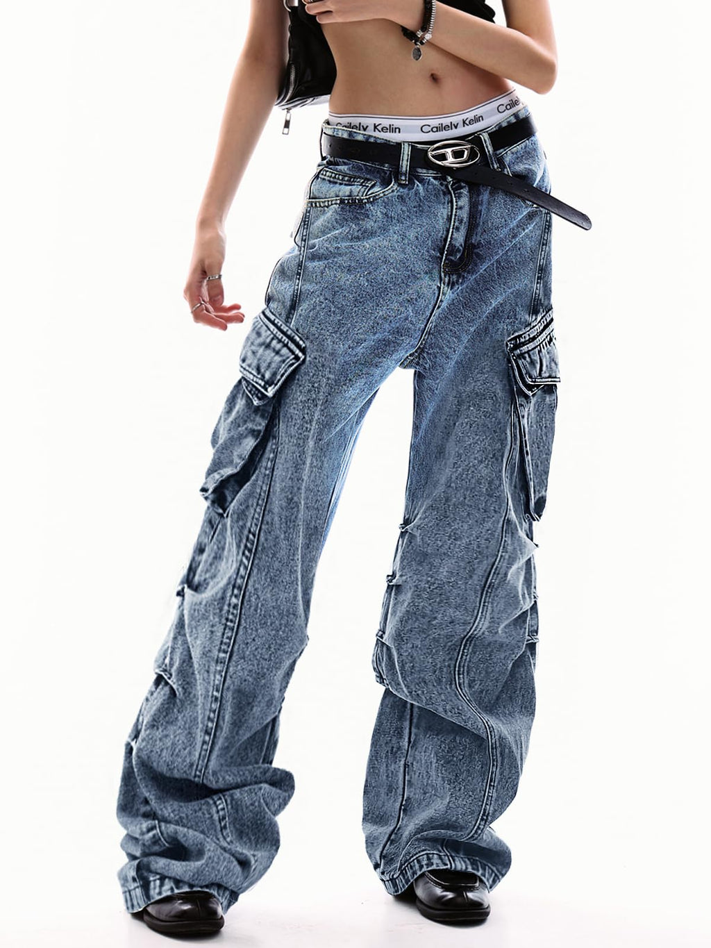 unisex baggy Boyfriends Hip Hop 90s Vintage Baggy Jeans Loose Denim Pants Mid-Low Waist Jeans