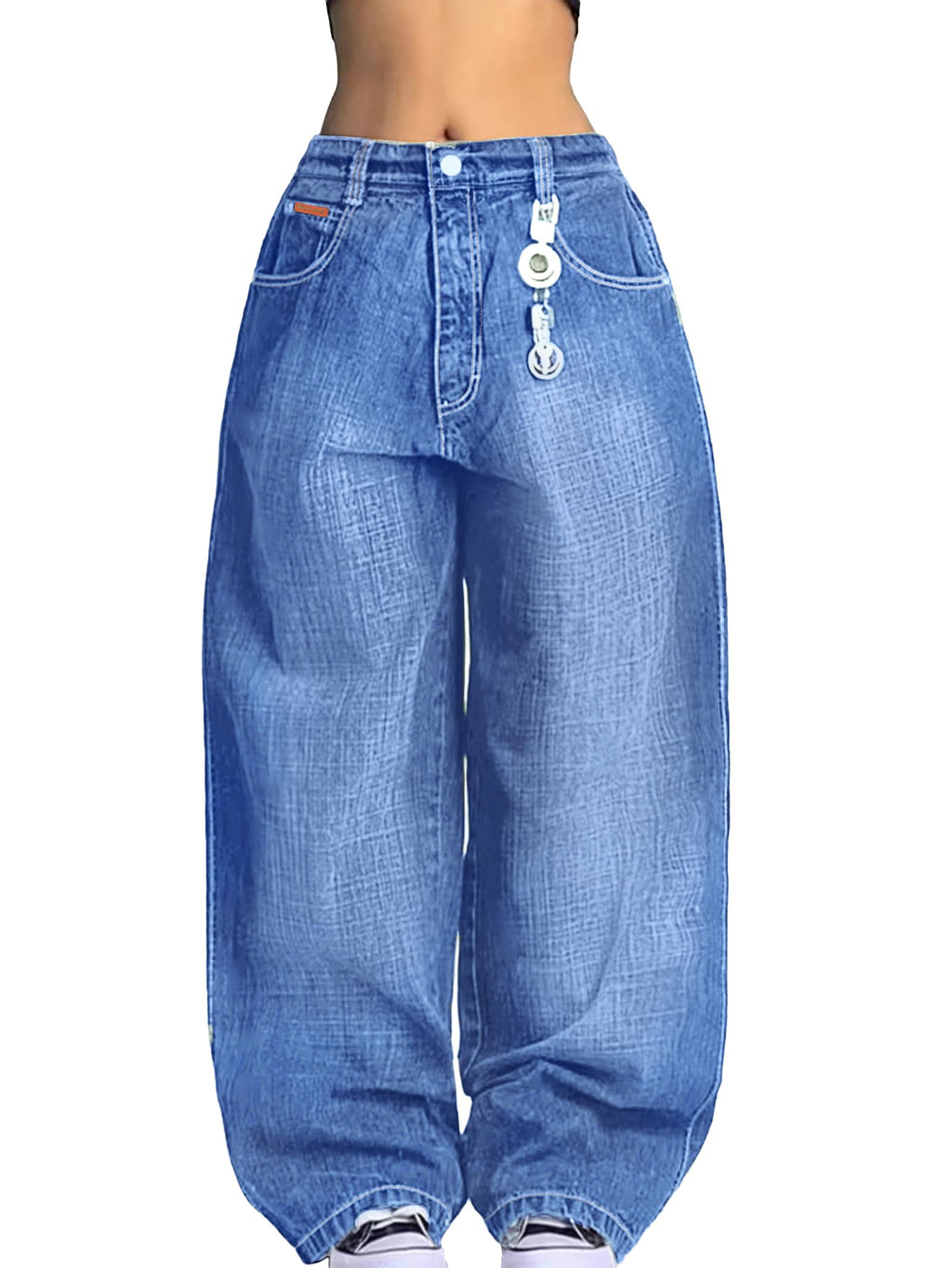 unisex baggy Boyfriends Hip Hop 90s Vintage Baggy Jeans Loose Denim Pants Mid-Low Waist Jeans