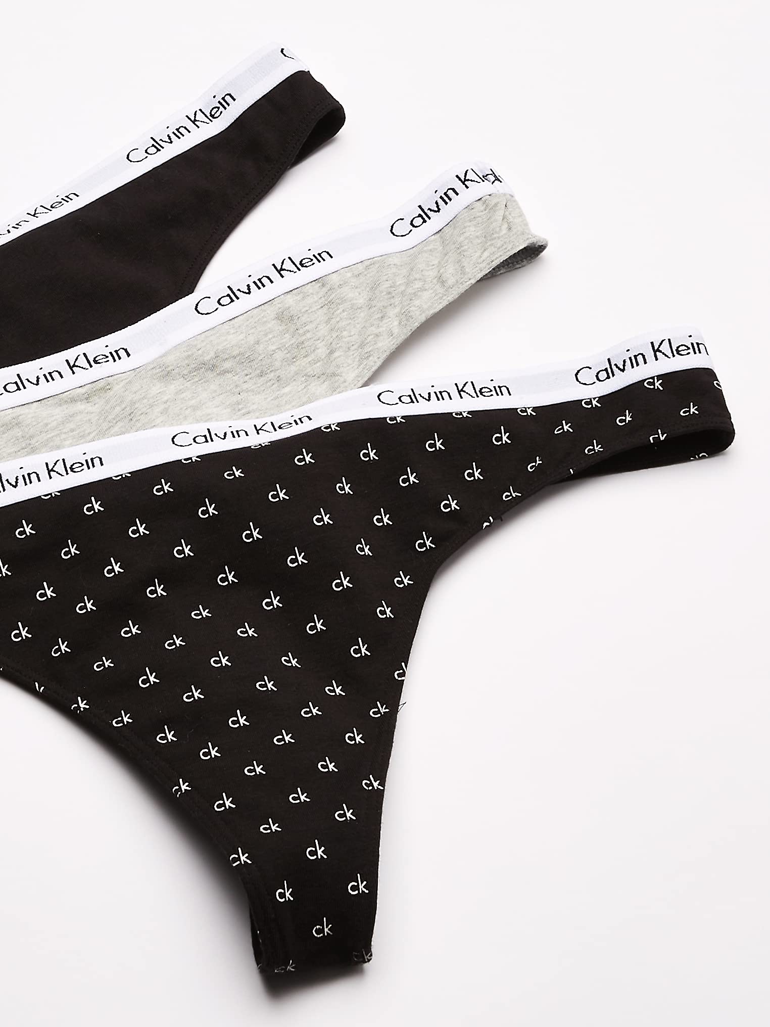 Calvin Klein Women's Cotton Stretch Thong Panties, 3 Pack
