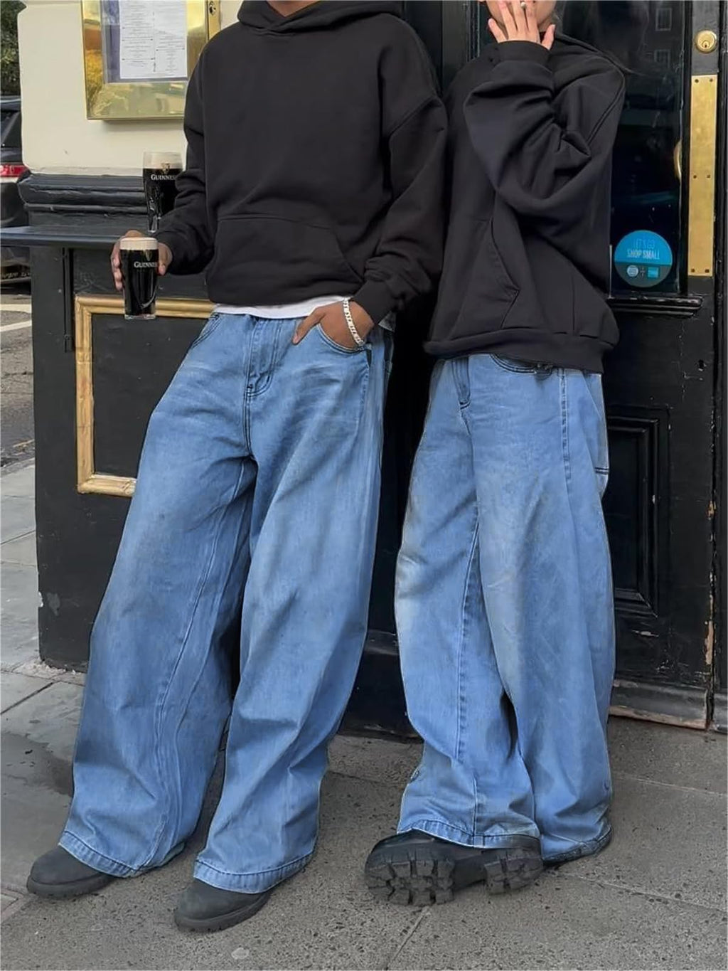 Baggy Jeans Wide Leg Oversized,Y2K Skater Streetwear