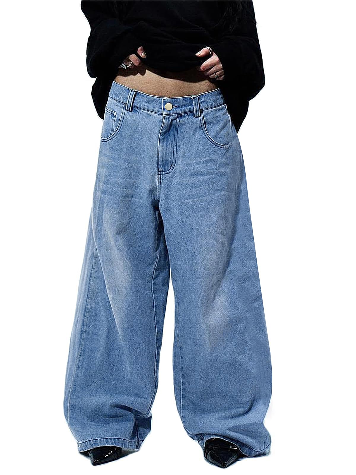 Baggy Jeans Wide Leg Oversized,Y2K Skater Streetwear