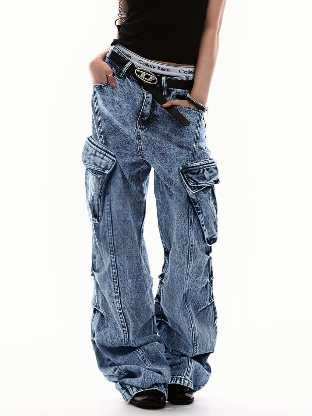 unisex baggy Boyfriends Hip Hop 90s Vintage Baggy Jeans Loose Denim Pants Mid-Low Waist Jeans