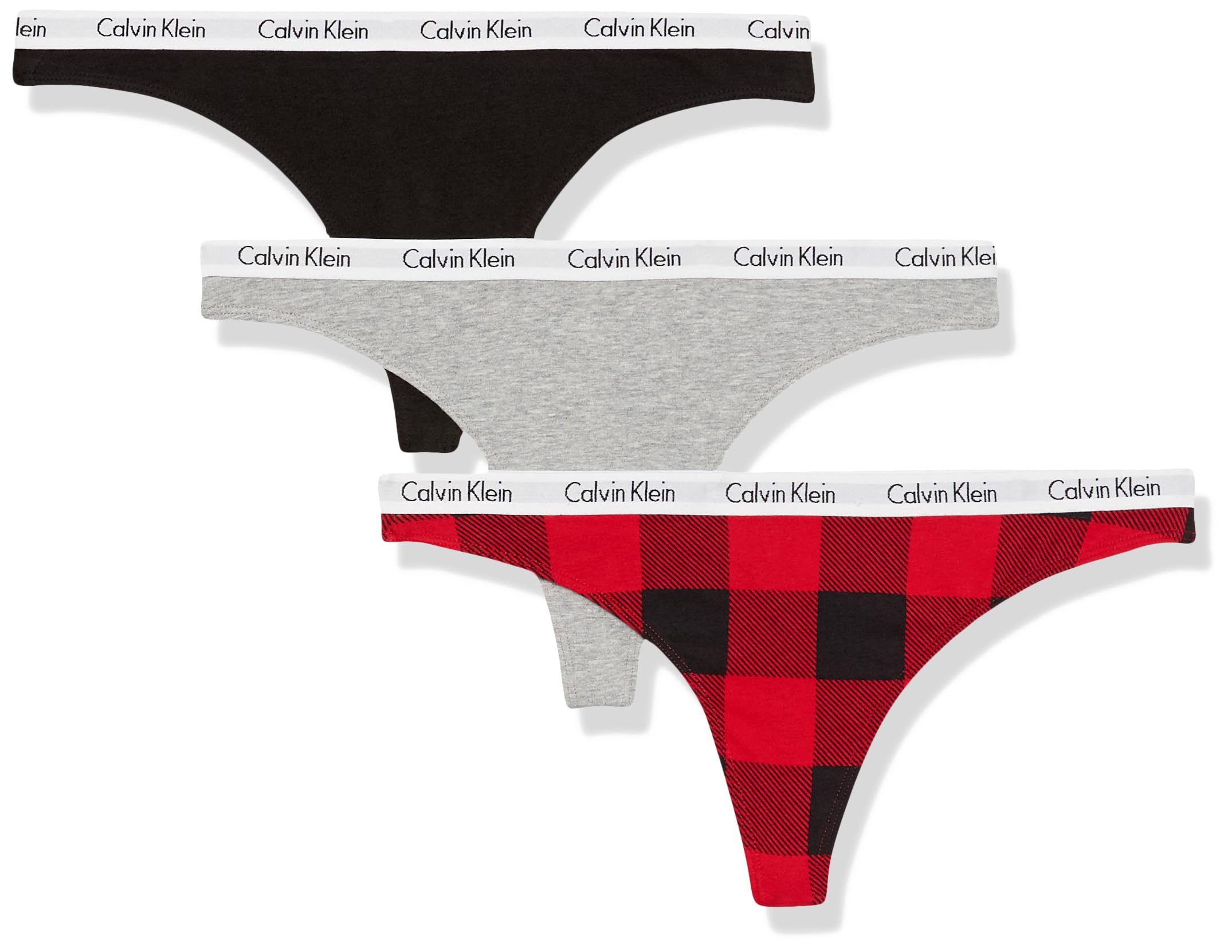 Calvin Klein Women's Cotton Stretch Thong Panties, 3 Pack