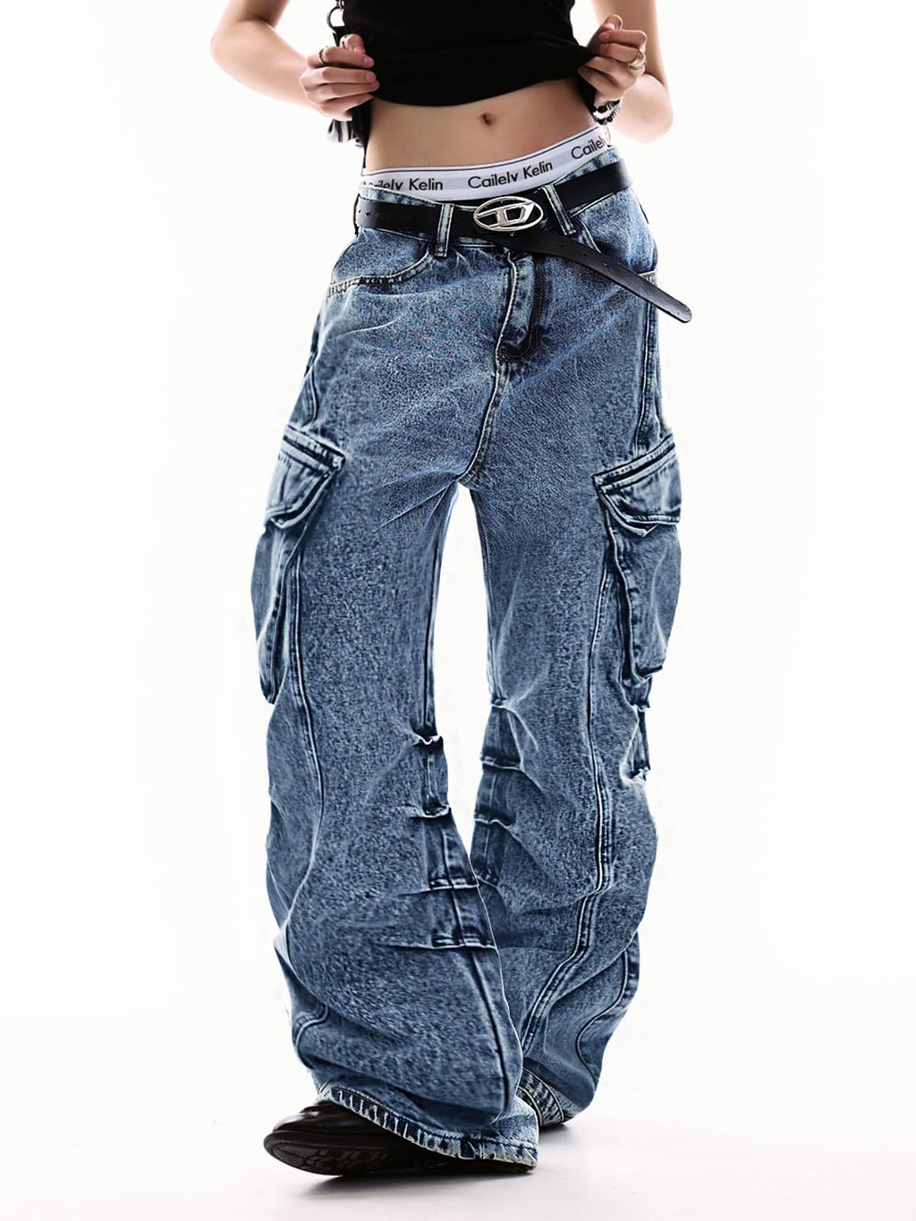 unisex baggy Boyfriends Hip Hop 90s Vintage Baggy Jeans Loose Denim Pants Mid-Low Waist Jeans