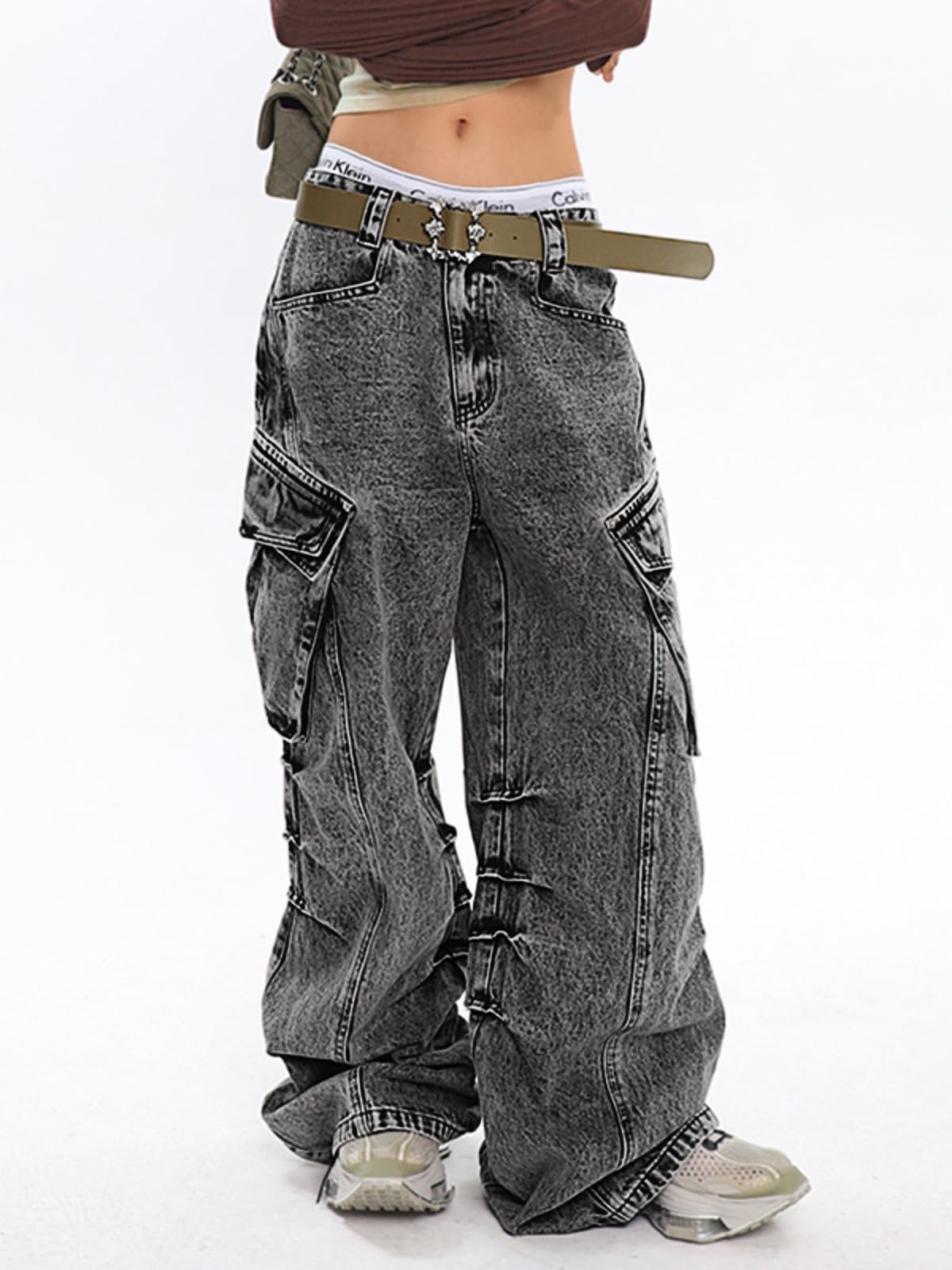 unisex baggy Boyfriends Hip Hop 90s Vintage Baggy Jeans Loose Denim Pants Mid-Low Waist Jeans