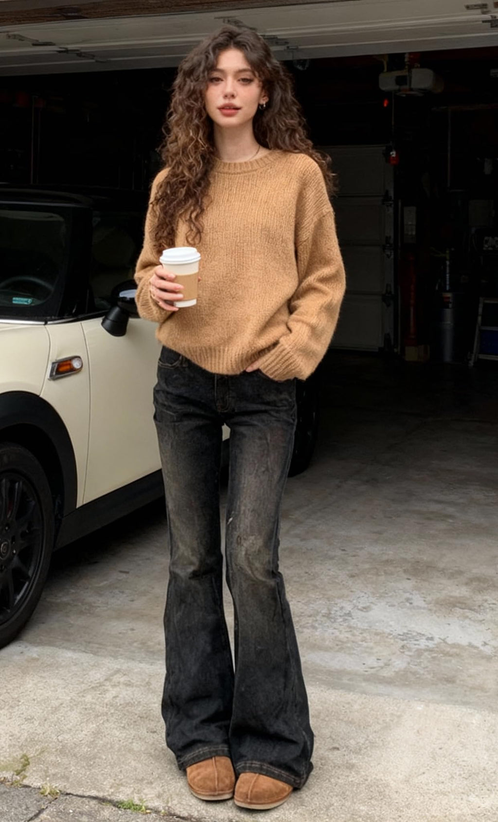 Women Bell Bottom Jeans  Flare Mid Rise Vintage Denim Pants 90s Y2k style