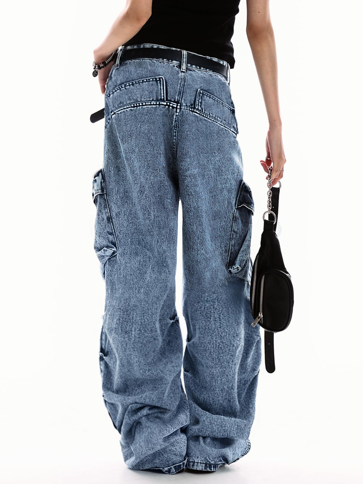 unisex baggy Boyfriends Hip Hop 90s Vintage Baggy Jeans Loose Denim Pants Mid-Low Waist Jeans