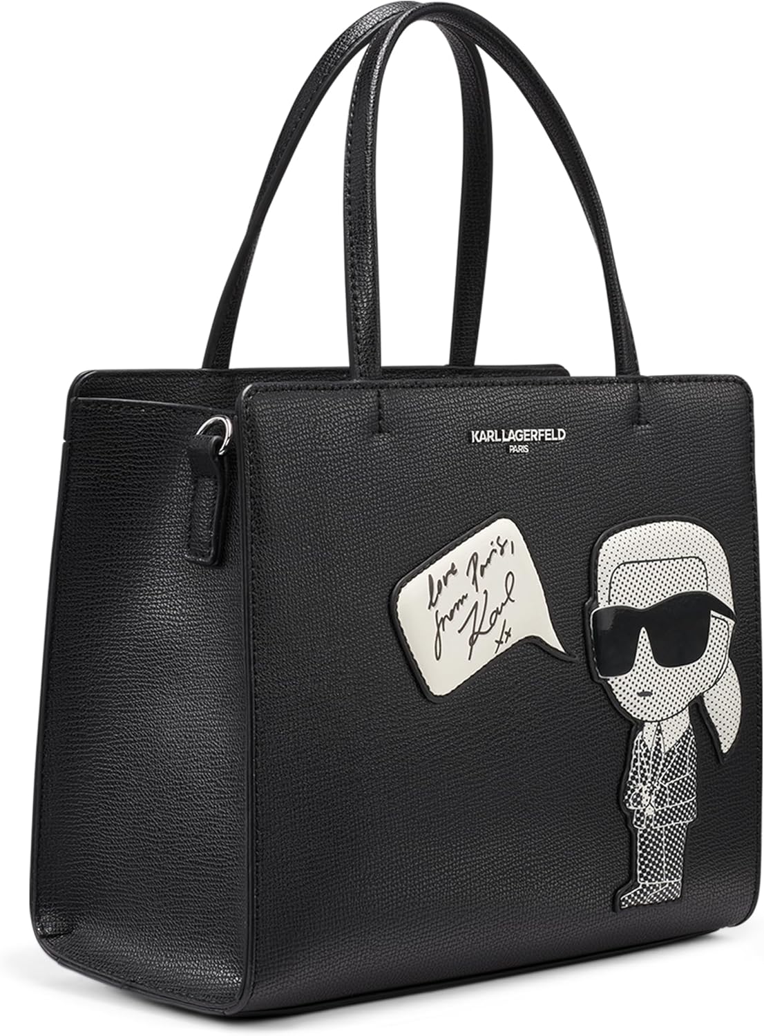 KARL LAGERFELD Paris handbag Black/Silver, One Size