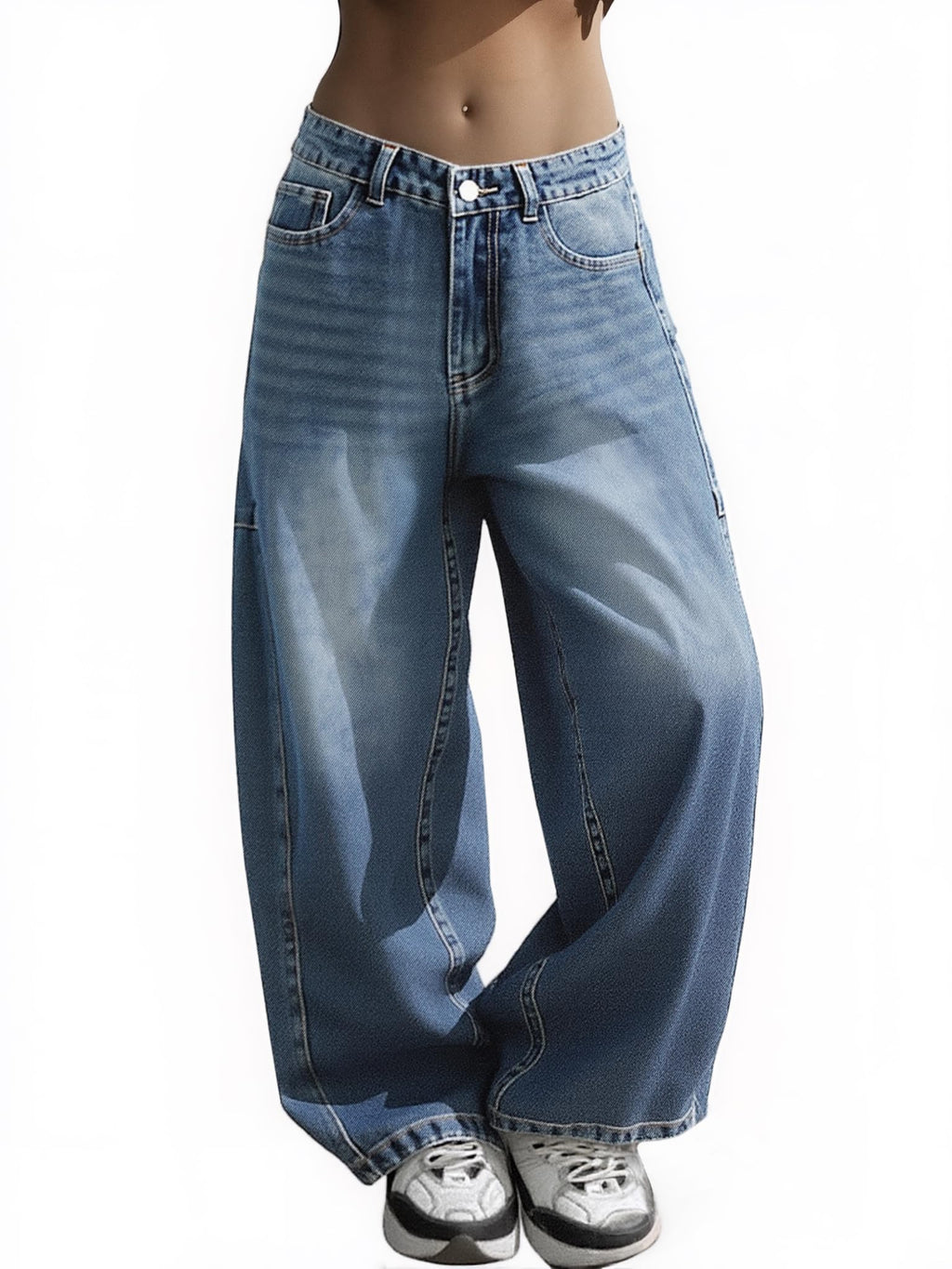 unisex baggy Boyfriends Hip Hop 90s Vintage Baggy Jeans Loose Denim Pants Mid-Low Waist Jeans