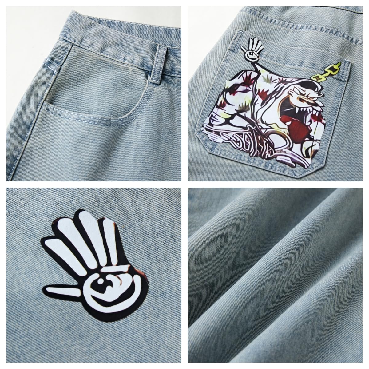 unisex baggy Boyfriends Hip Hop 90s Vintage Baggy Jeans Loose Denim Pants Mid-Low Waist Jeans