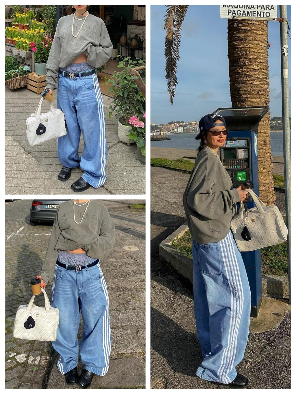 Baggy Jeans Wide Leg Oversized,Y2K Skater Streetwear