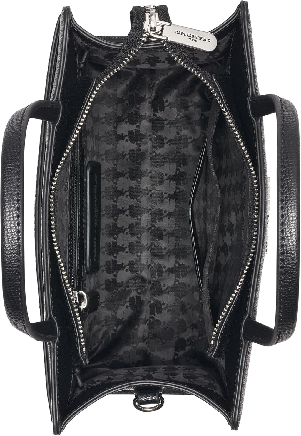 KARL LAGERFELD Paris handbag Black/Silver, One Size