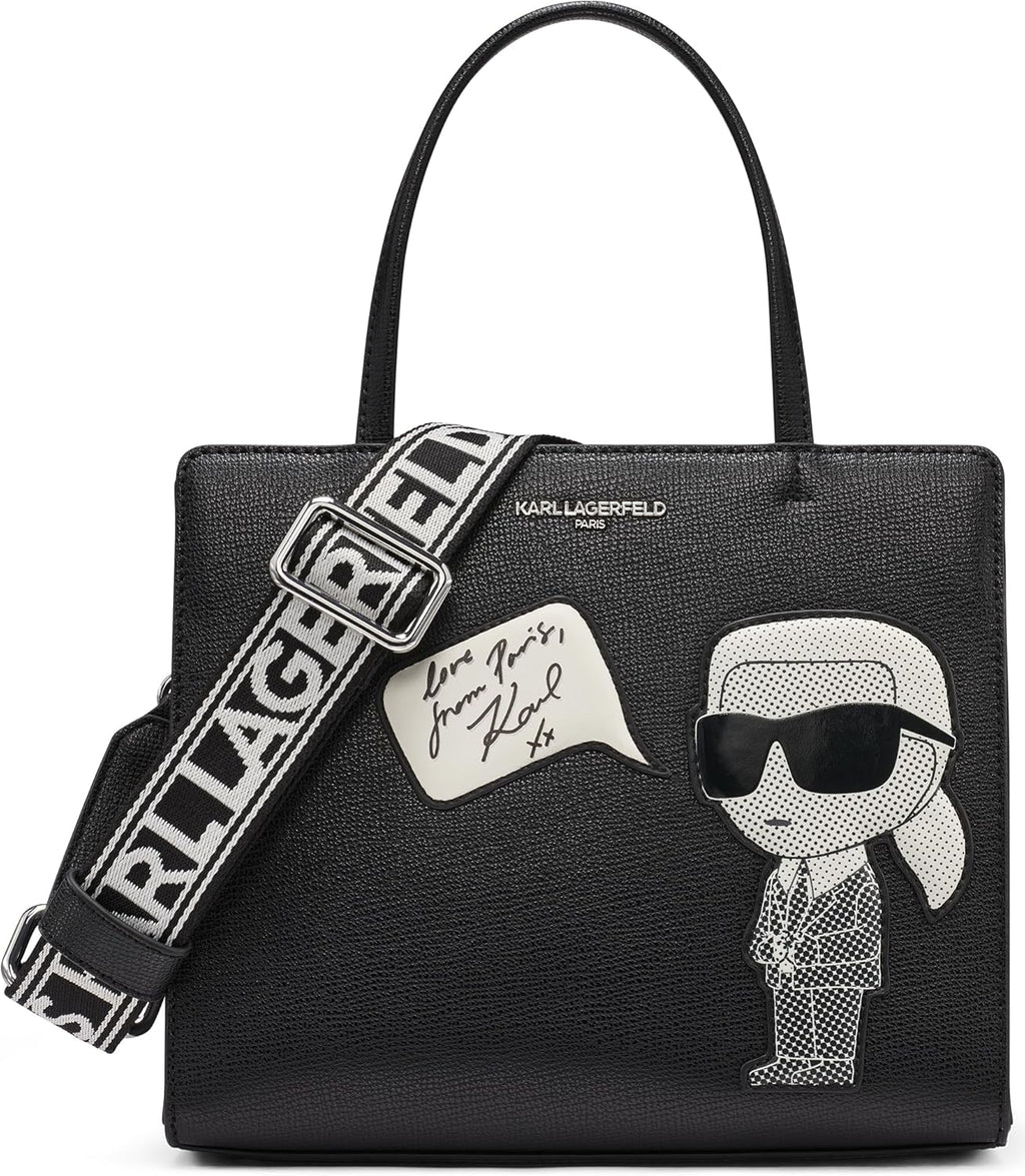 KARL LAGERFELD Paris handbag Black/Silver, One Size